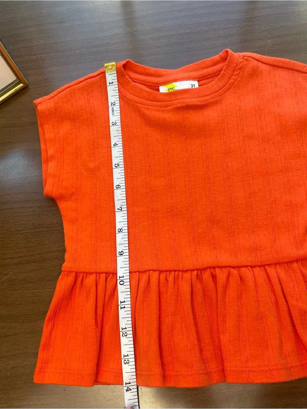 Epic Threads Girls' Bright Orange Peplum Top - Picture 7 of 7